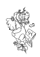A coloring page of winnie the pooh